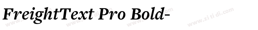 FreightText Pro Bold字体转换